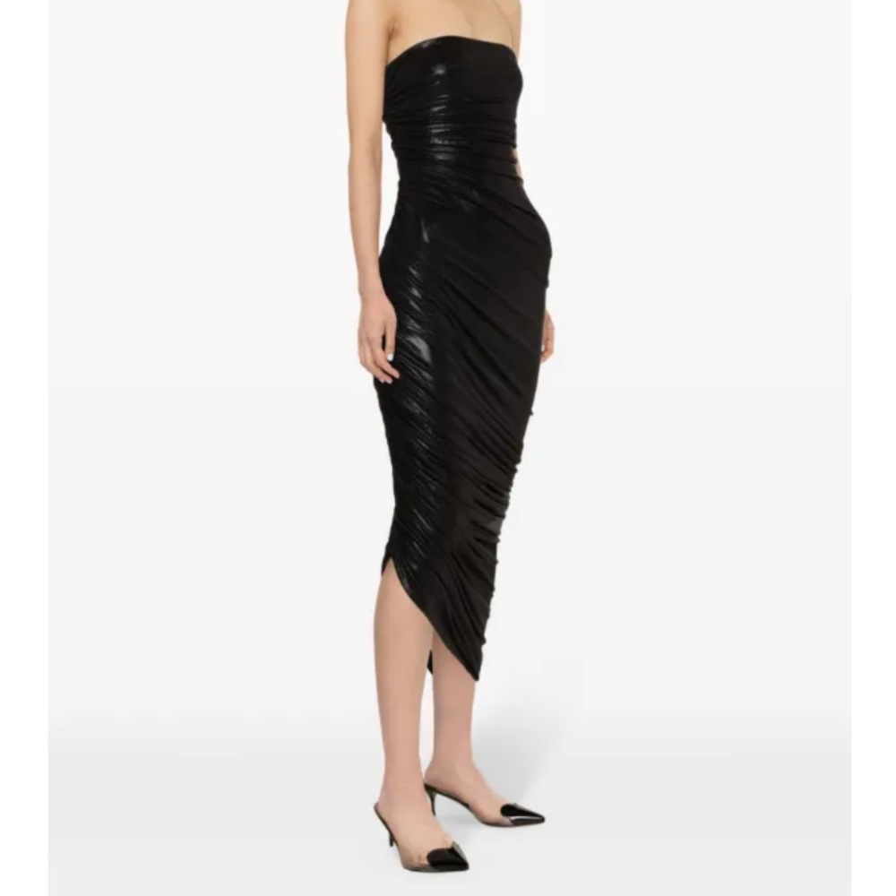 Norma Kamali Black Diana Strapless Dress